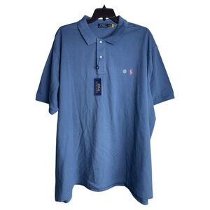 Polo Ralph Lauren Mens Size 4XB Blue Short Sleeve Polo Shirt NWT